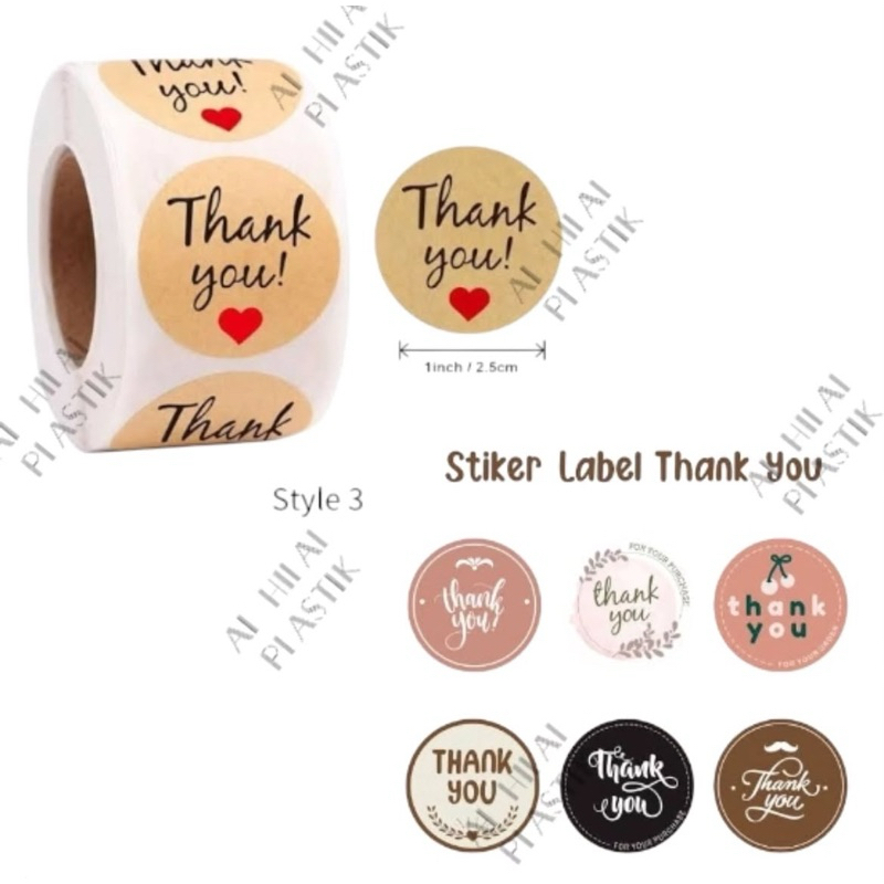 

Stiker Label Thank You/ Terima Kasih 1 inch/2.5cm