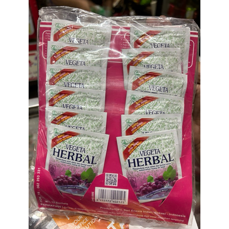 

Perpak Vegeta Herbal Isi 12 Sachet