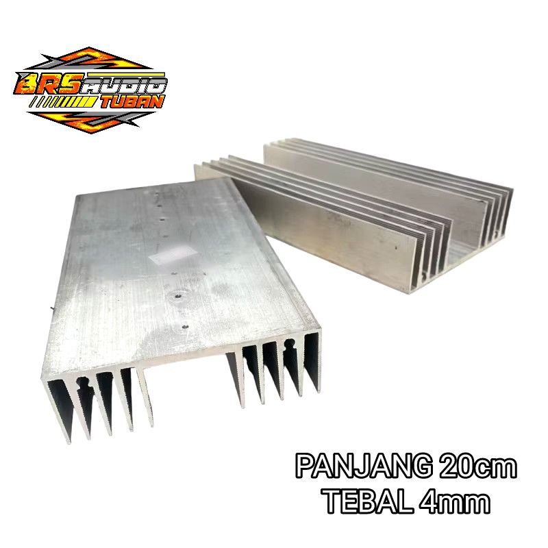Pendingin Heatsink Transistor 10 Sirip 20cm Tebal 4mm