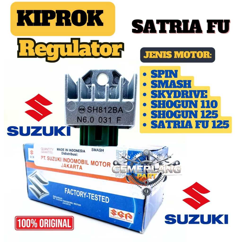 KIPROK REGULATOR SUZUKI SMASH,SHOGUN 110, SHOGUN125, SATRIA FU 150, SKYDRIVE,SPIN, ORIGINAL 100%