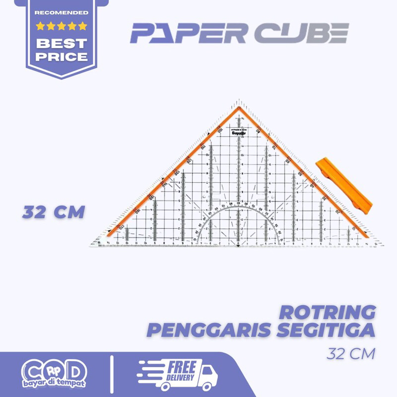 

ORIGINAL ROTRING | PENGGARIS SEGITIGA PENGGARIS TEKNIK PENGGARIS PRESISI 32 CM