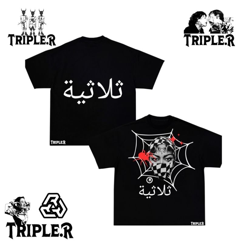 Kaos Boxy Arab Triple Oversize Pria Wanita Streetwear | atasan pria wanita | Kaos Murah | Kaos Sablo