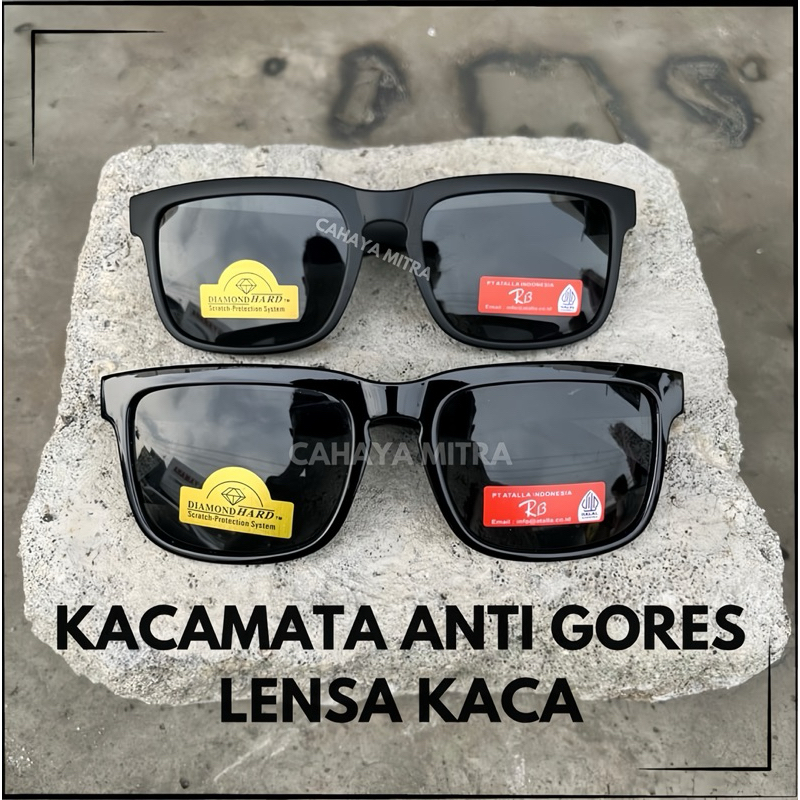 KACAMATA RB SPACE HITAM LENSA KACA R13 3000 KP // KACAMATA ANTI GORES / KACAMATA SUNGLASS PRIA DAN W