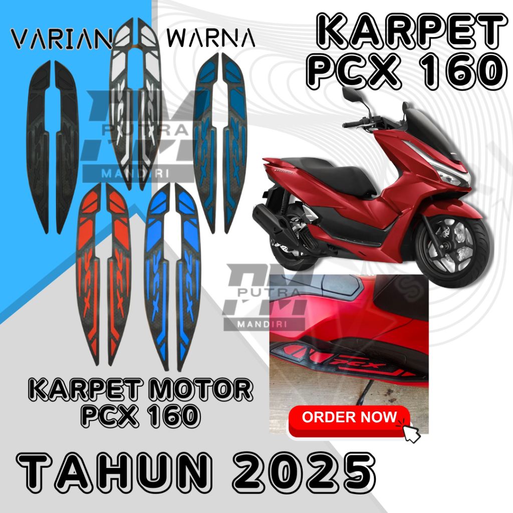 [FS] PCX160 Karpet Karet Motor PCX160 NEW 2023-2025 Terbaru Alas kaki Pijakan Motor Honda PCX160