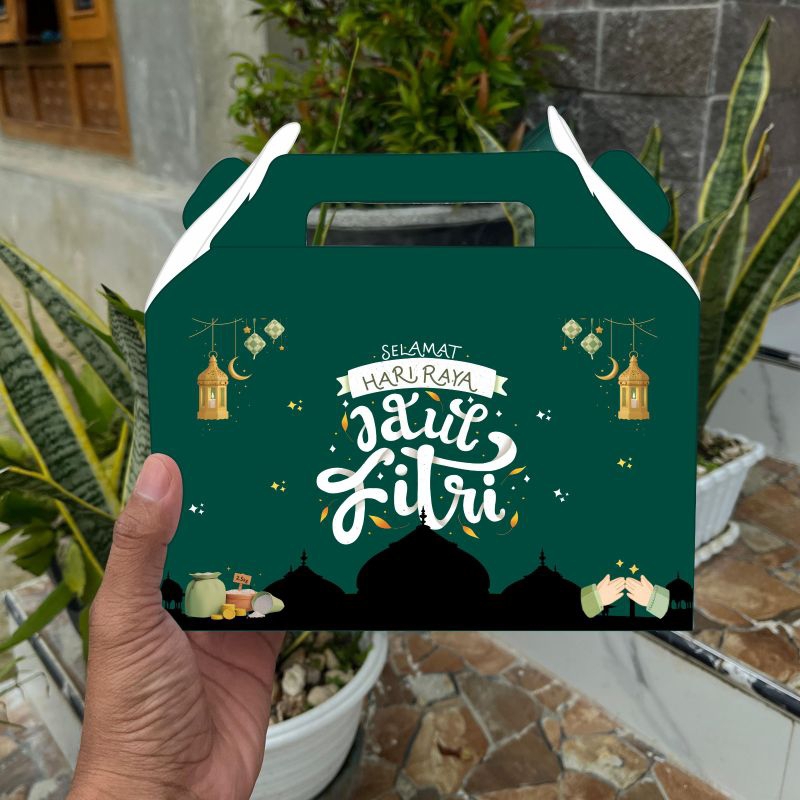 

(isi 5) Gable Box / Kotak Hampers Lebaran Idul Fitri Souvenir Lebaran / Kotak Hari Raya / Gable Box Lebaran Idul Fitri Estetik