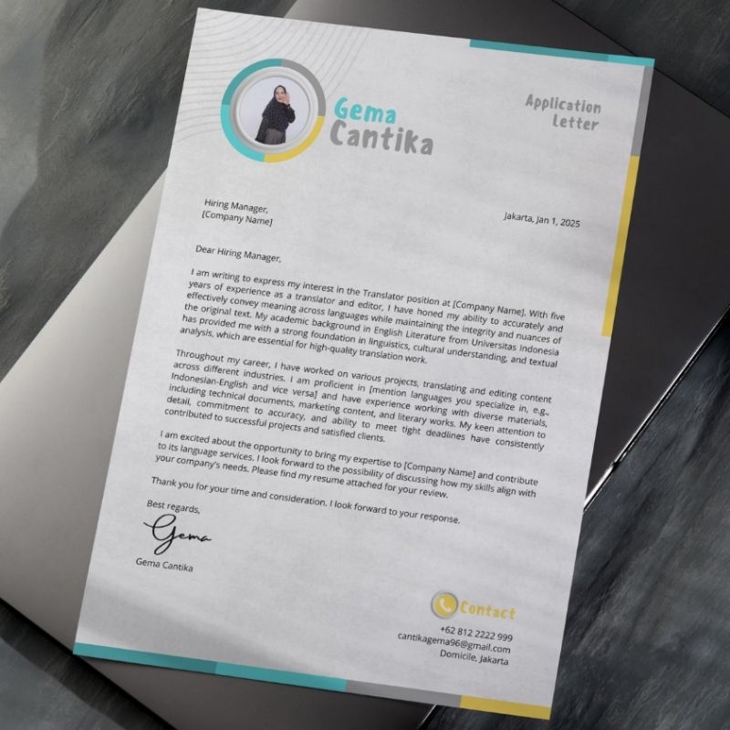 

Surat Lamaran Kerja Kreatif | Application Letter
