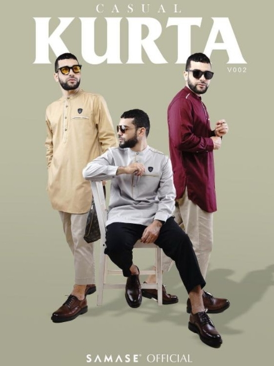 SAMASE Kurta Casual V002 Koko Dewasa Lengan Panjang