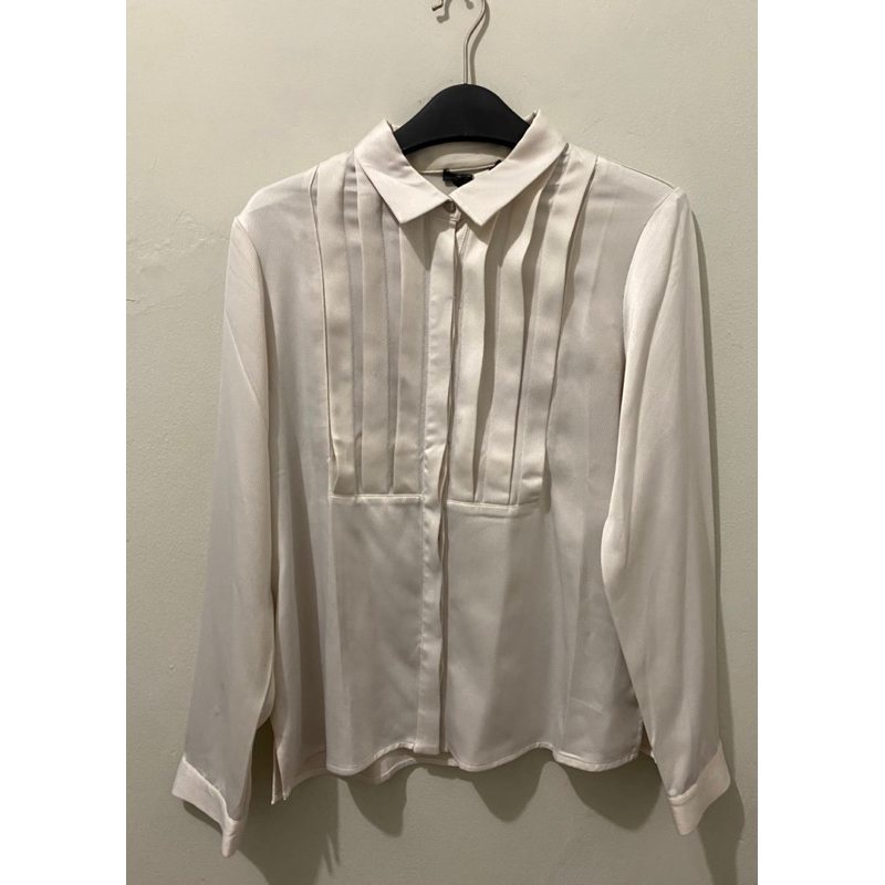 Esprit Kemeja Lengan Panjang Putih Wanita (Preloved)