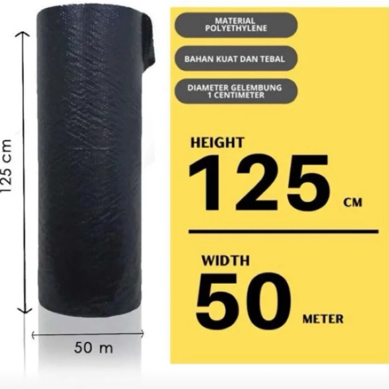 

Bubble Wrap Hitam 125cm x 50m