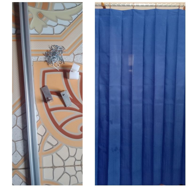 gorden jendela L 100 T 160 gorden jendela plos plus besi isi kumplit tinggl pasang
