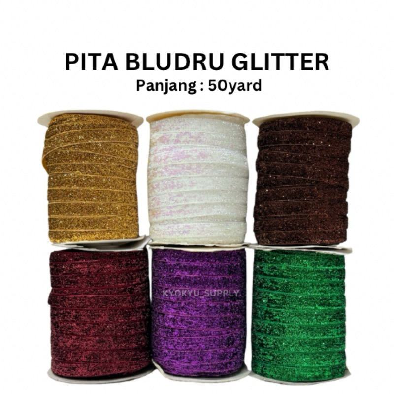 

Pita Bludru Glitter 50yard