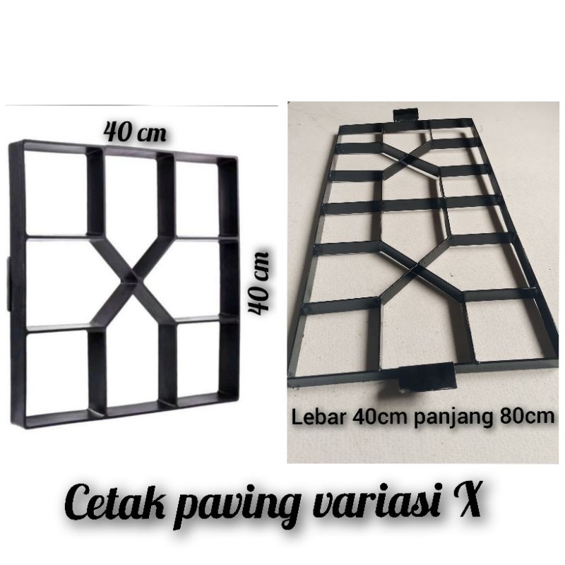 CETAK PAVING BLOK VARIASI bahan plat besi stip