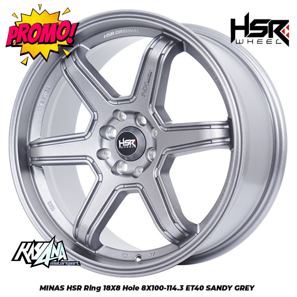 Velg te37 Racing R18 hsr minas pcd 4x100/114 palang 6 sandy grey raize rocky avanza xenia brio jazz