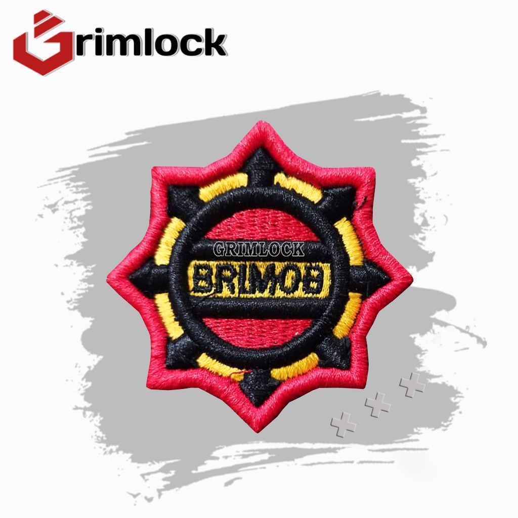 Bet Roda Brimob Bordir / Badge Roda Brimob Bordir / Bordir Pdl Timbul