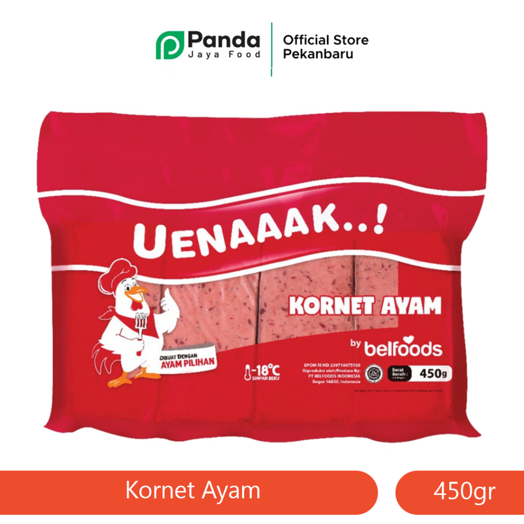 

Belfoods Uenaaak Kornet Ayam 450 Gram