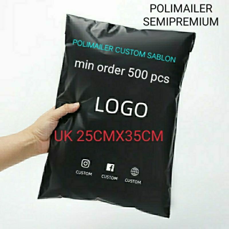 

Polimailer Custom Sablon Logo UK 25CMx35CM