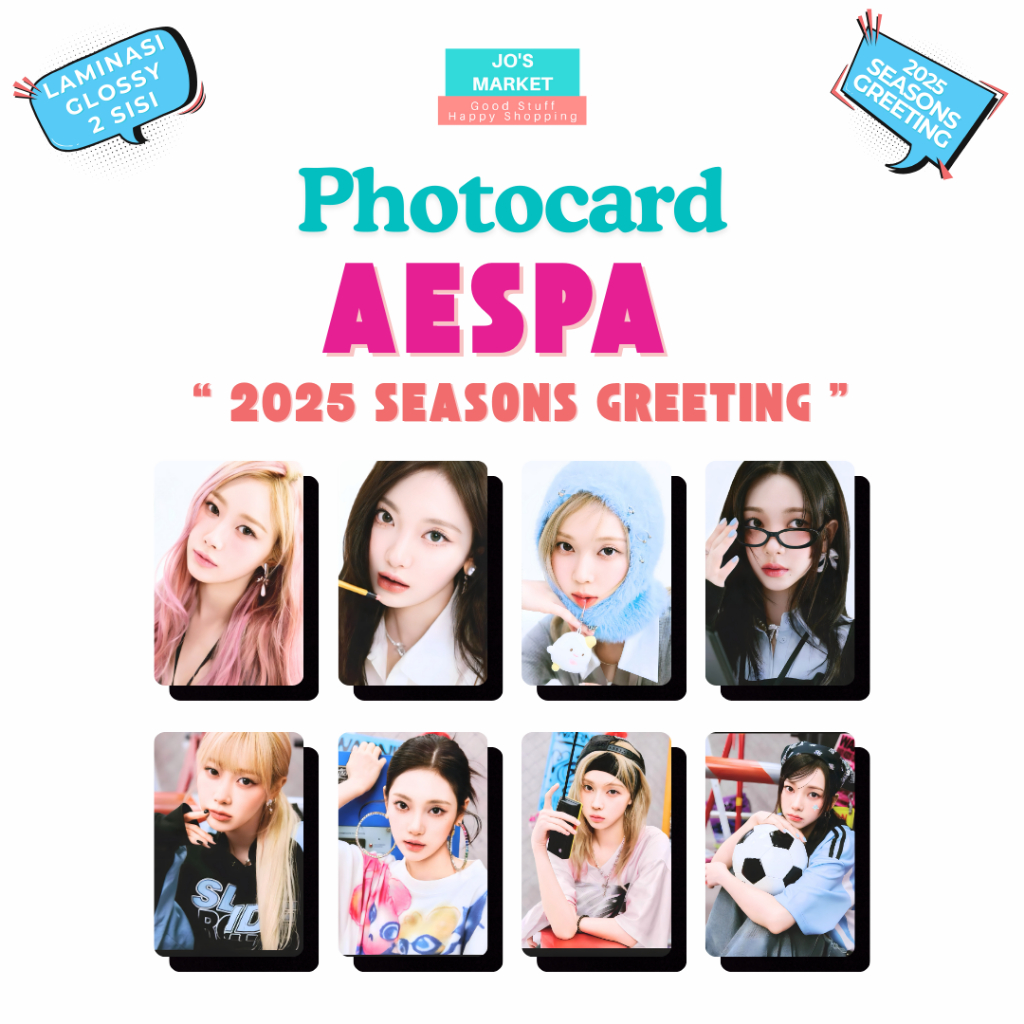 Jo's Market Photocard AESPA 2025 Season's Greeting Karina Winter Ningning Giselle Unofficial