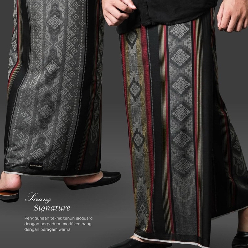 GAJAH DUDUK SIGNATURE JAGUARD | Sarung Tenun Pria Dewasa Katun Premium Full Motif