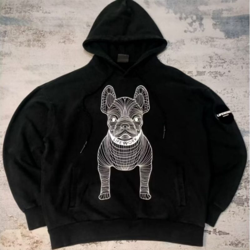 hoodie life work big logo original second