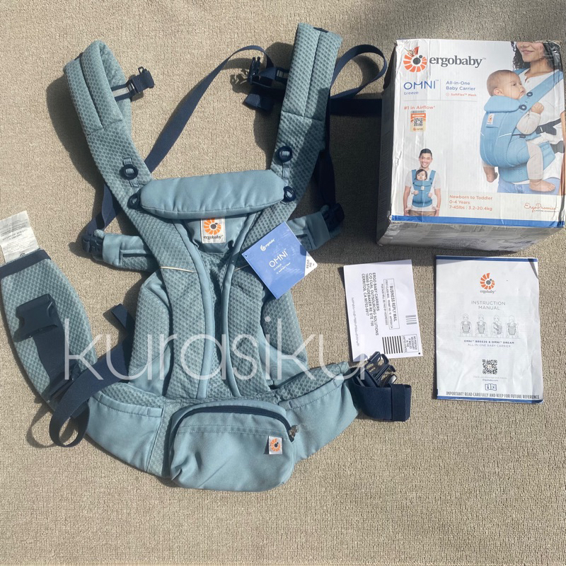 ergobaby omni breeze slate blue original preloved