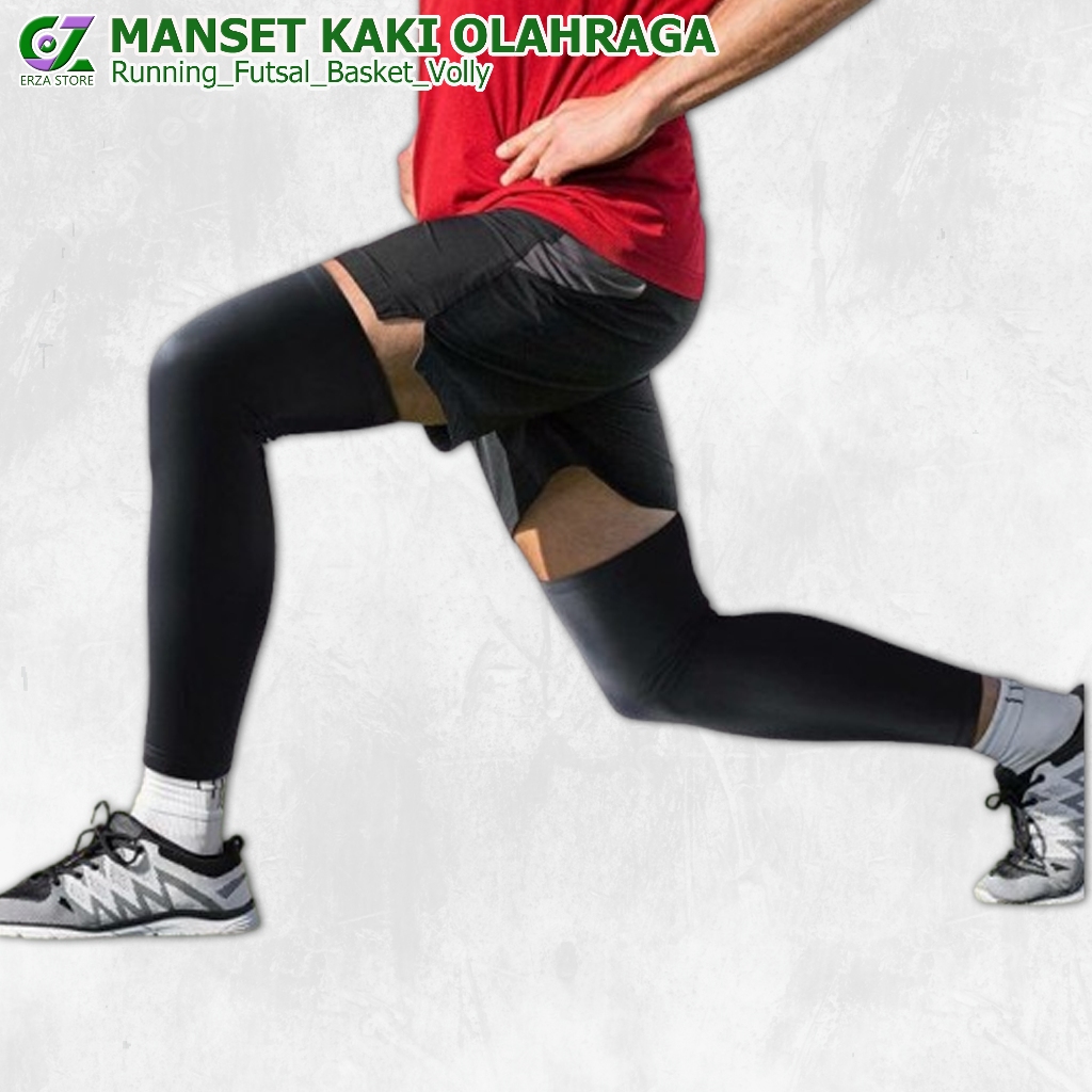 Manset Deker Kaki Panjang Olahraga Pria Wanita Panjang Running Futsal Volly