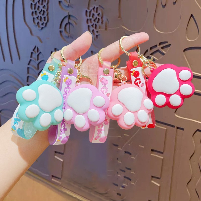 Zivon Gantungan Kunci Kucing Cat Paws Keychain Boneka Telapak Cakar Kucing paw gantungan tas paws