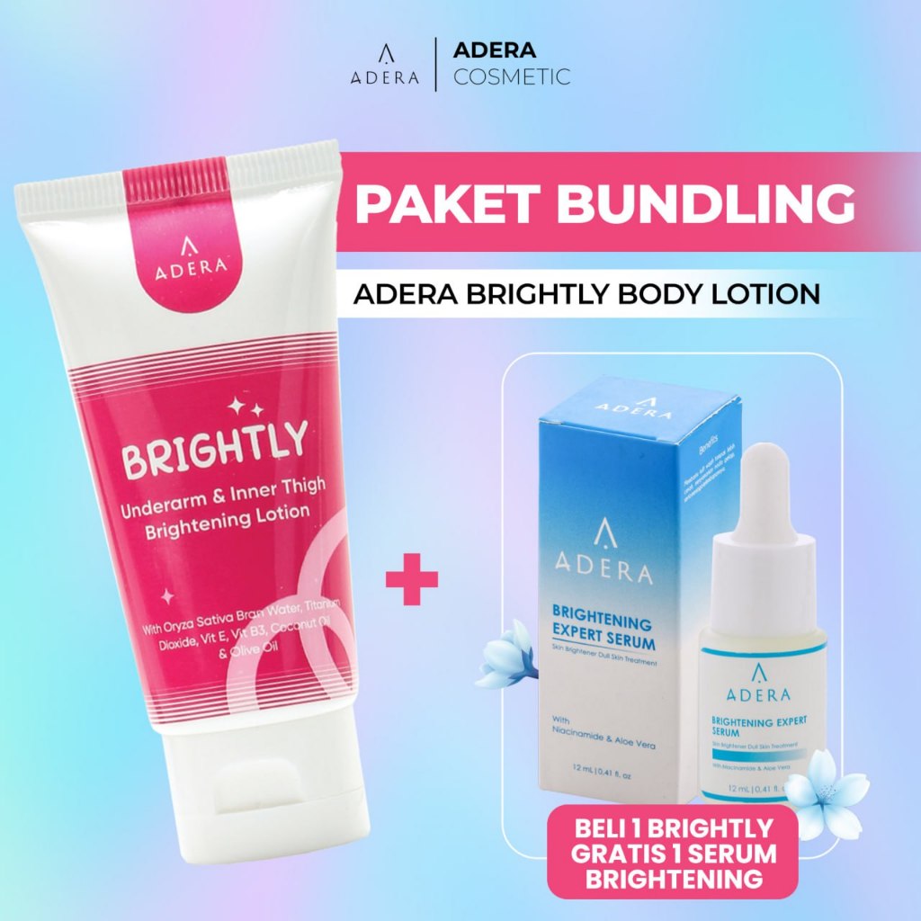 ADERA BRIGHTLY + FACE SERUM BRIGHT SERUM ADERA WAJAH ORI UNTUK FLEK HITAM GLOWING ORIGINAL BPOM ASLI