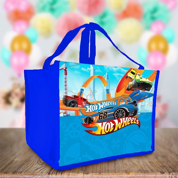 

Tas Souvenir Ultah Gambar HOT WHEELS 01 Goodie Bag Cute Anak