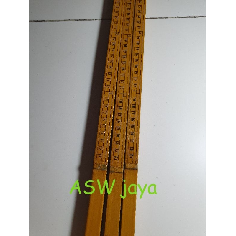 Arwana_Berry Meteran Kayu/Meteran Kain 1 Meter Pcs