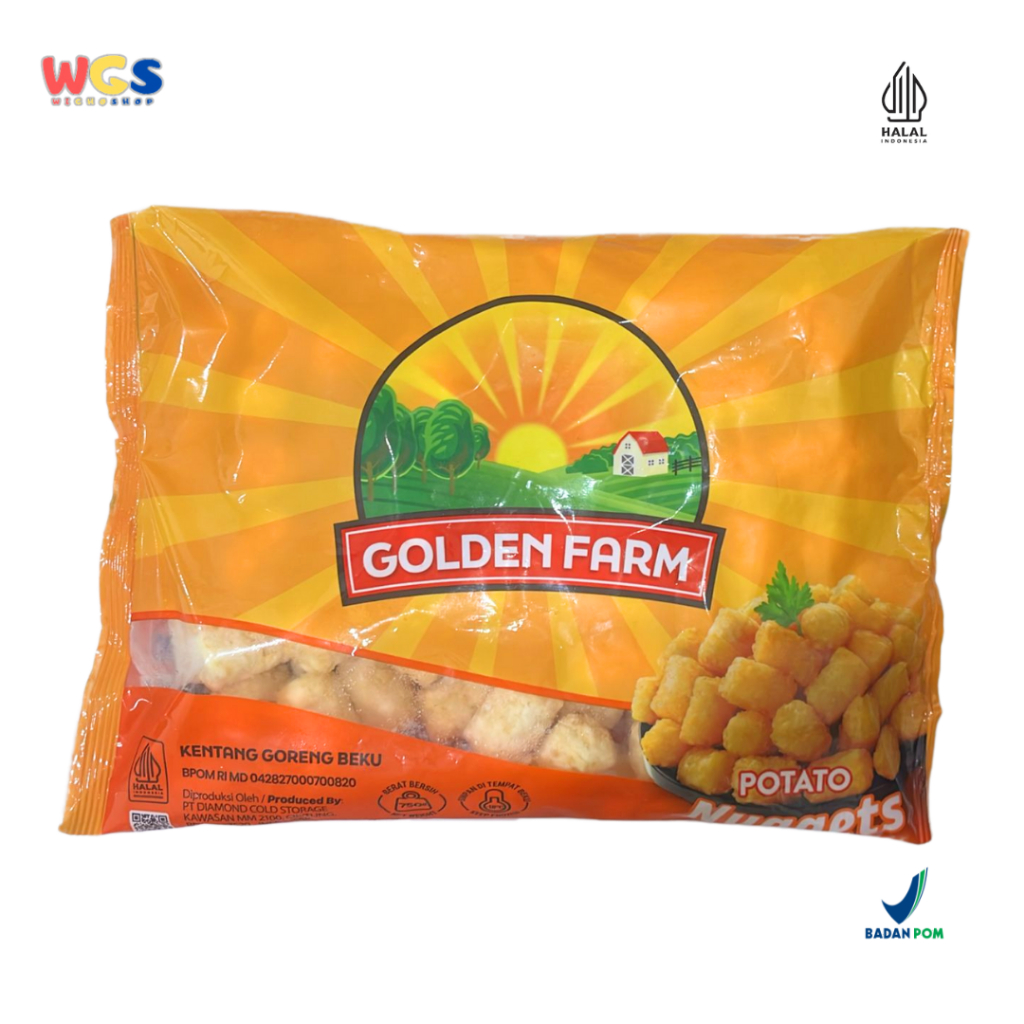 

Golden Farm Potato Nuggets 750g - Nugget Kentang Renyah dan Lezat, Camilan Praktis untuk Keluarga