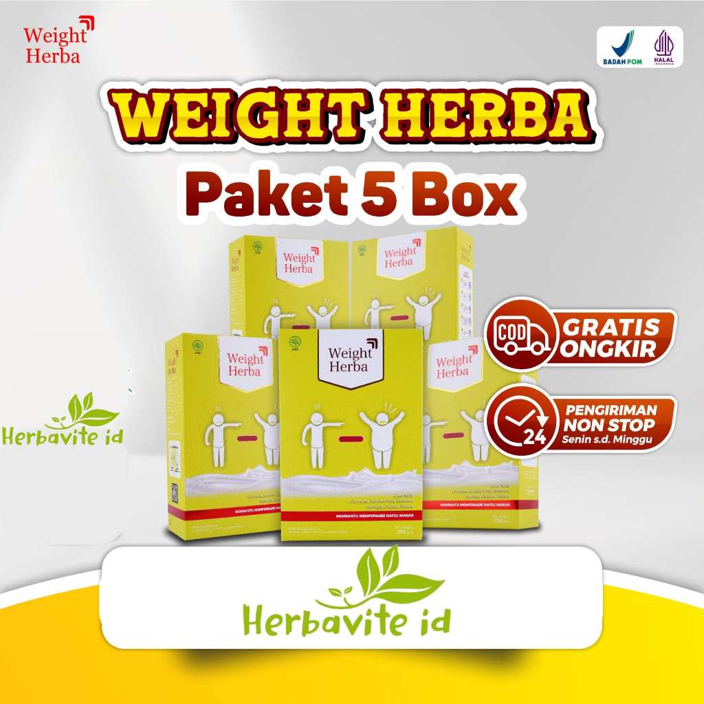 

Weight Herba Paket 5 Susu Penambah Berat Badan Isi 200gr
