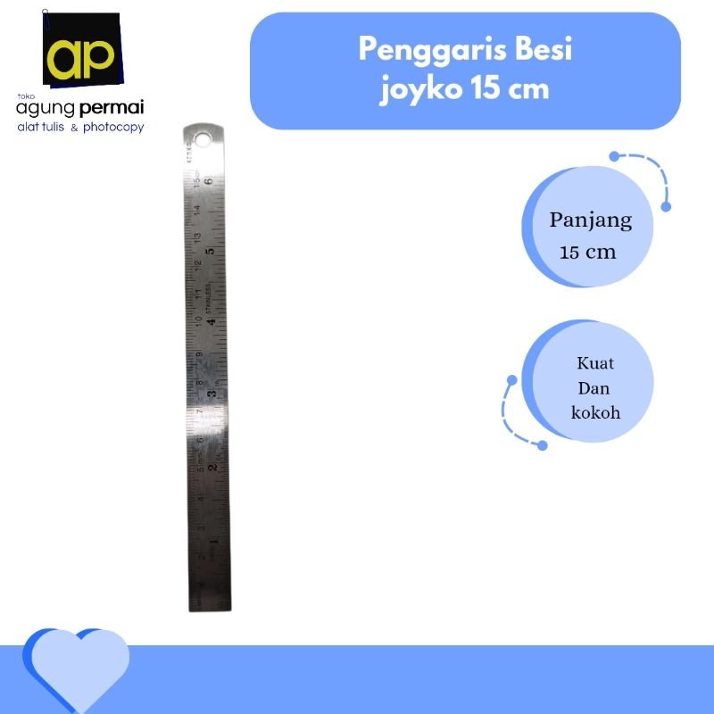 

Penggaris Besi Joyko 15cm
