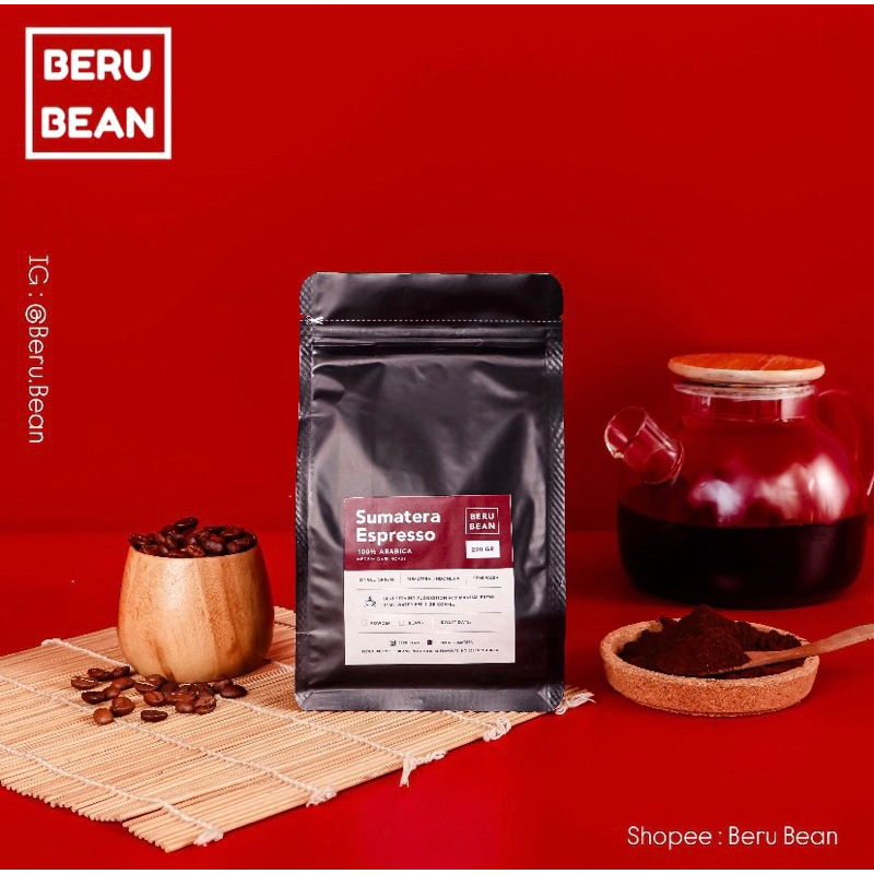 

Beru Bean Biji Kopi 100% Full Arabika Sumatera specialty Espresso Fresh Roasted