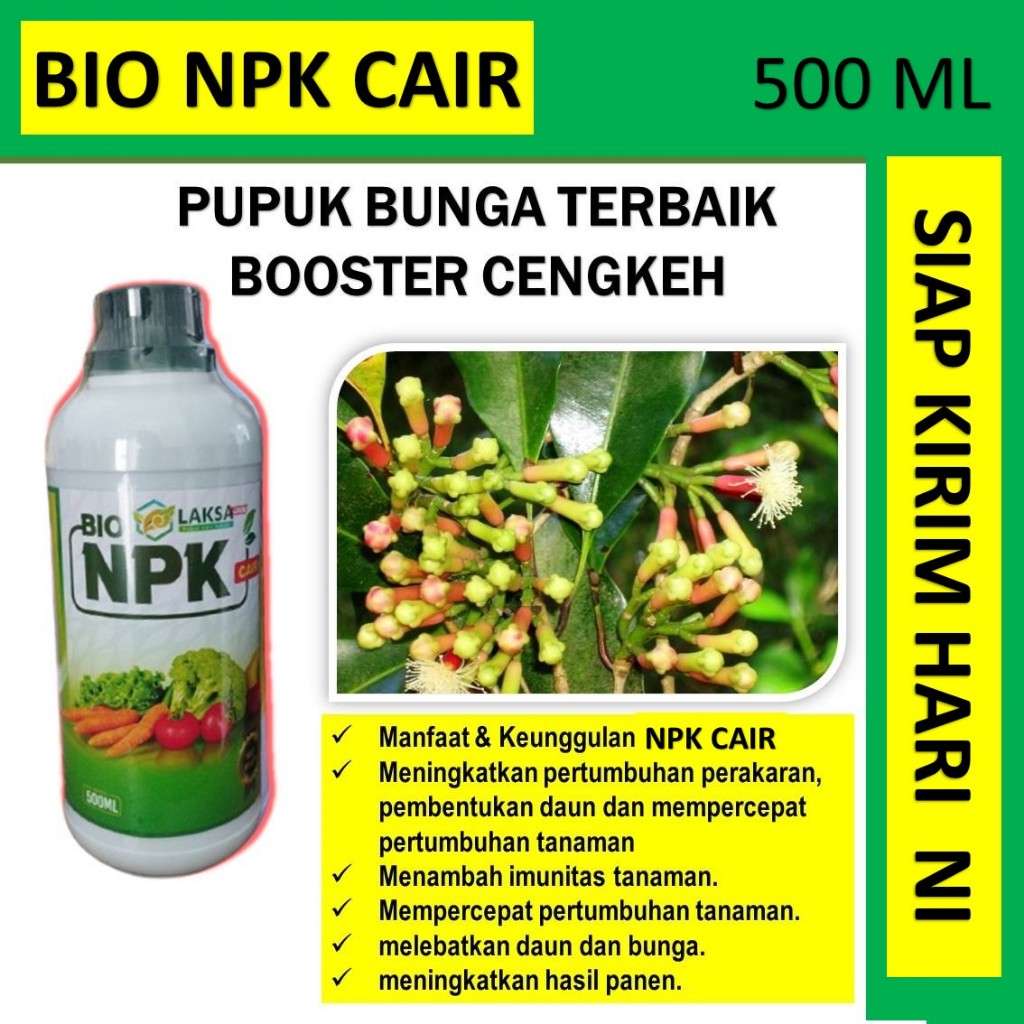 Pupuk Organik Cengkeh Terbaik - BIO npk 500 ML  Boster Cengkeh Obat Semprot Buat Cengkeh Supaya Berb