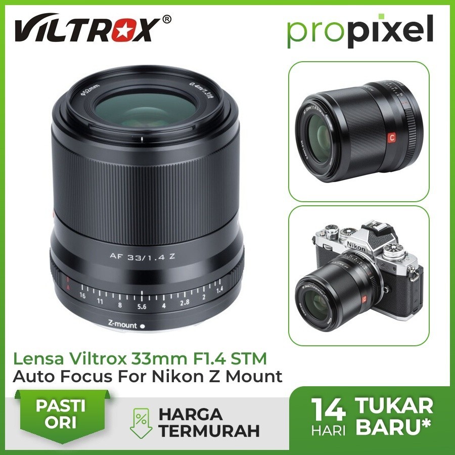 Viltrox 33mm f1.4 for Nikon Z APSC Lens Viltrox 33 mm f/1.4 GARANSI RESMI