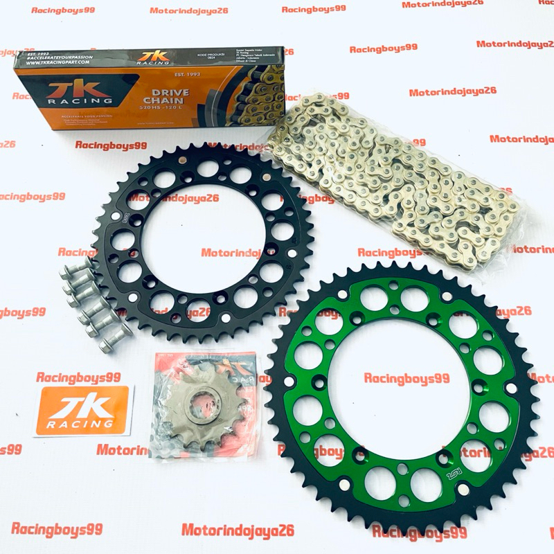 GEAR SET KLX 250 D TRACKER 250 KLX 230 ROZ RANTAI TK RACING