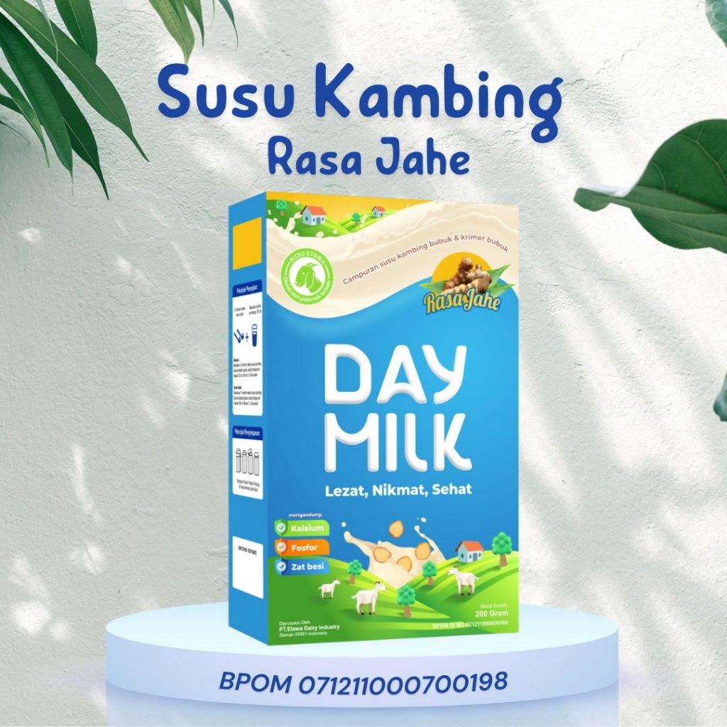 

DAY MILK Susu 1 Box Rasa Jahe - Segarkan dan Sehatkan Tubuh dengan Susu Kambing Kaya VItamin
