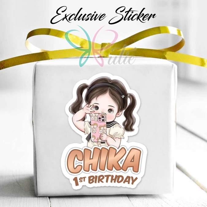 

50 STIKER / STICKER GIRLY 2-2 UTK BAG / BENTO / SOUVENIR ULTAH ULANG TAHUN