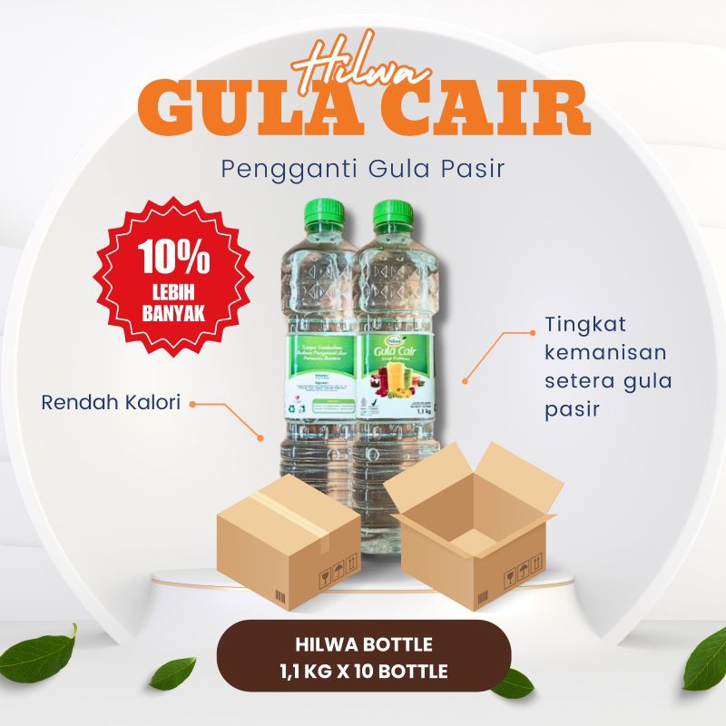 

Hilwa Gula Cair Kemasan Botol isi 1,1kg Rendah Kalori