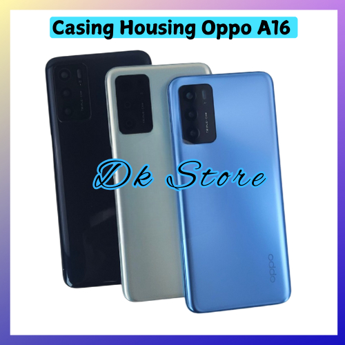 Cassing Hp OPPO A16 Tulang Tengah Bezel Bazel Middle Frame Tutup Mesin Backdoor Plus Ring