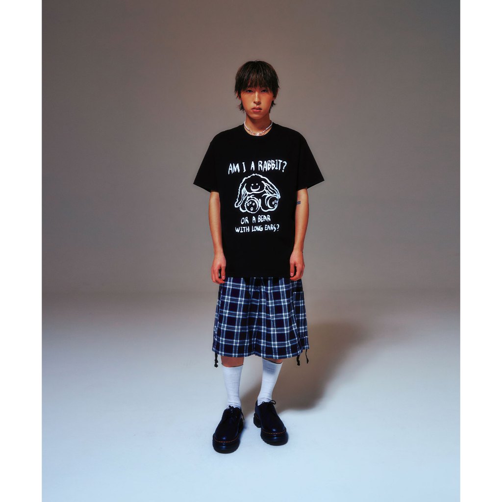 [ALAND] NICE GHOST CLUB-RABBIT OR BEAR TEE BLACK