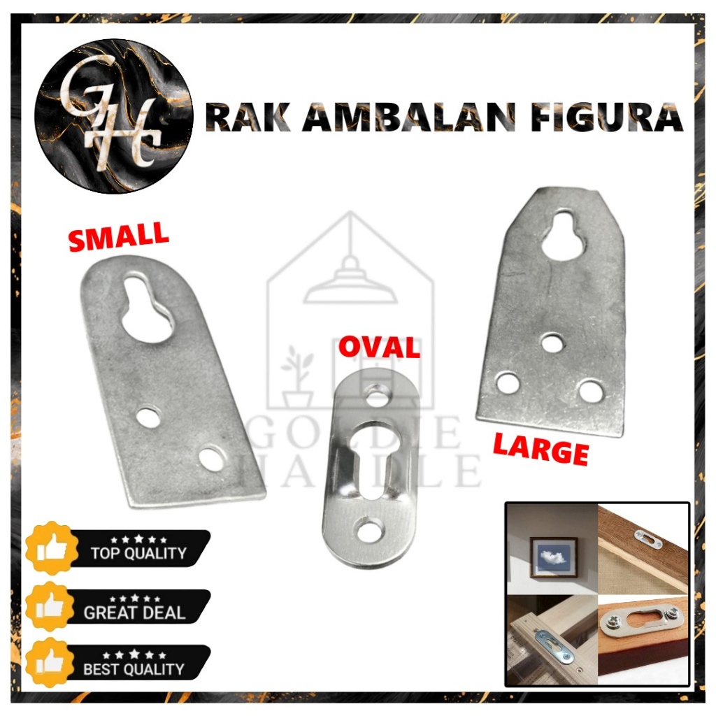 Gantungan Plat Kapstok Papan Tulis Dinding Plat Gantung Pigura Oval Large Small Ambalan Plat Figura