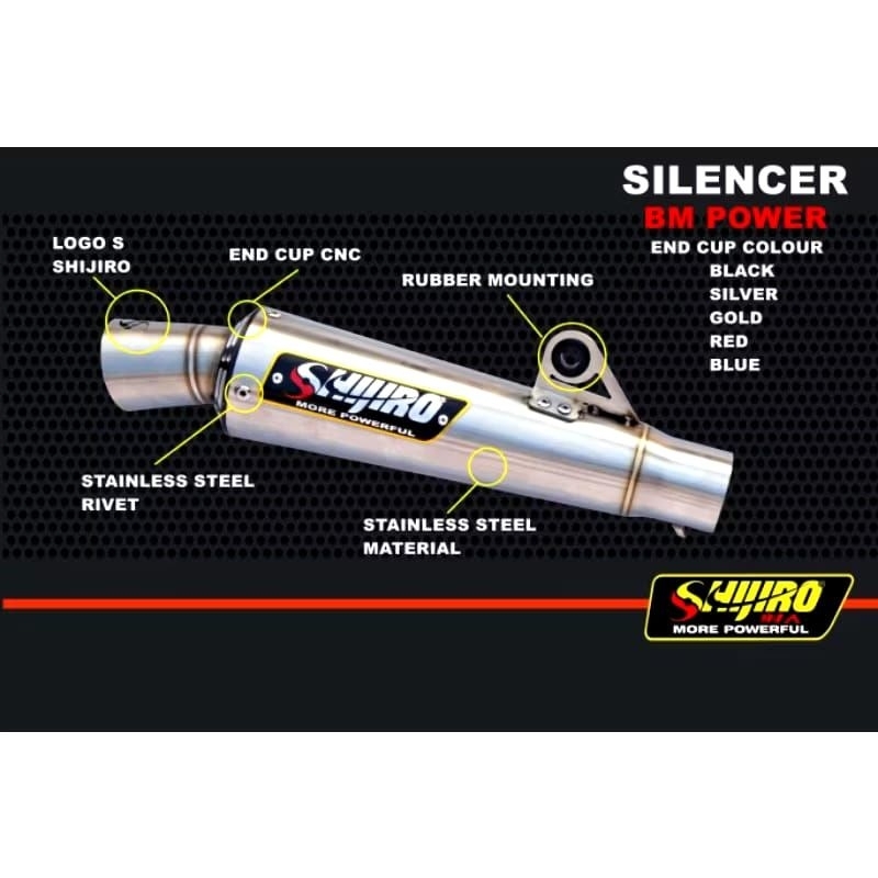 SILENCER SHIJIRO type BM POWER SHIJIRO RACING ORIGINAL PRODUCT