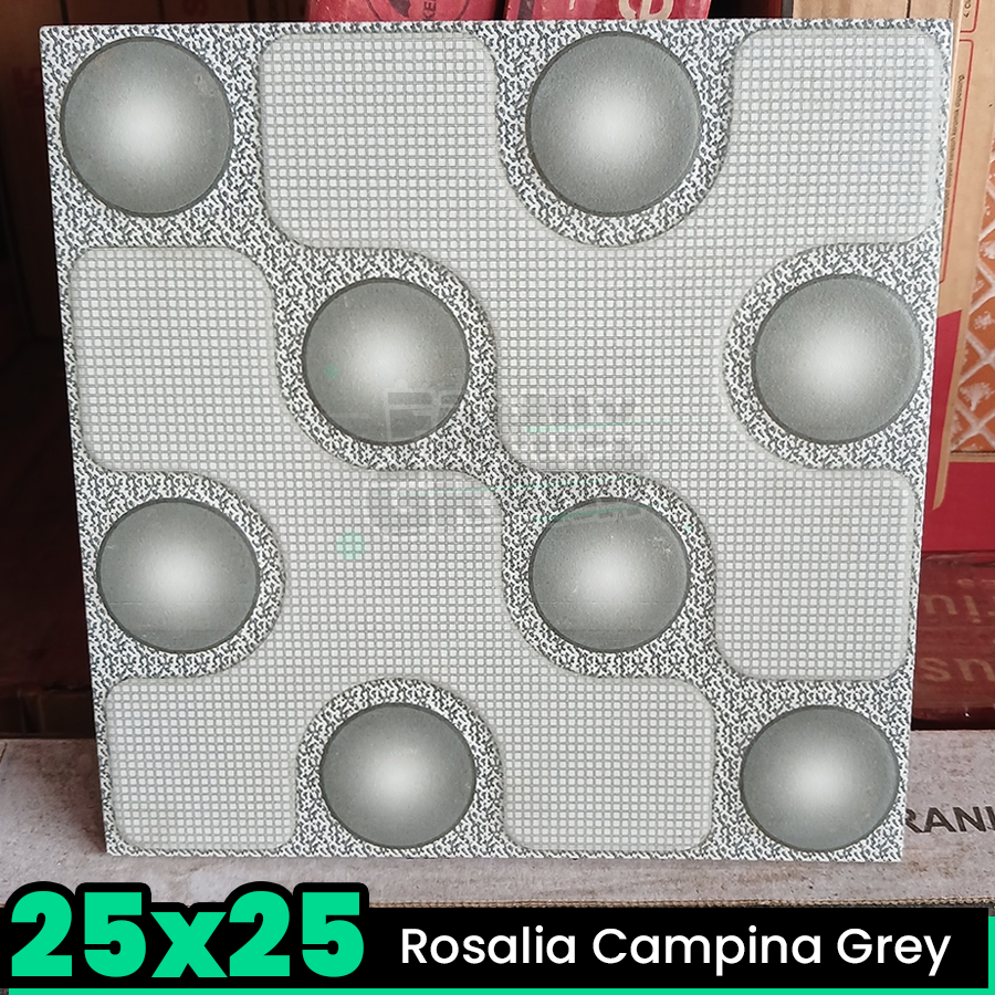 Keramik Kasar 25x25 Rosalia Campina Grey Lantai Kamar Mandi / Toilet / WC Matte