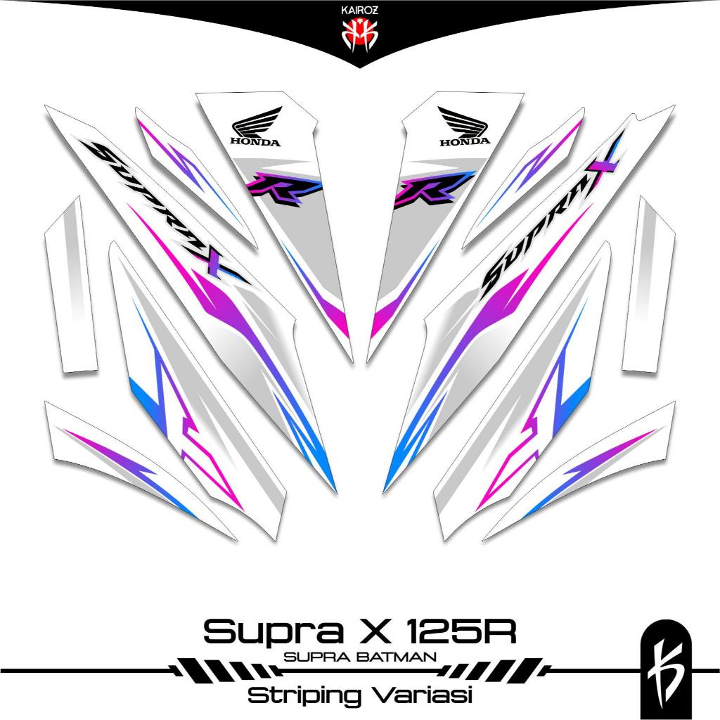 STRIPING SUPRA X 125 KARBU SKU 53 BATMAN STICKER STIKER HONDA SUPRA X 125 WAVE 125I SUPRA X 125R