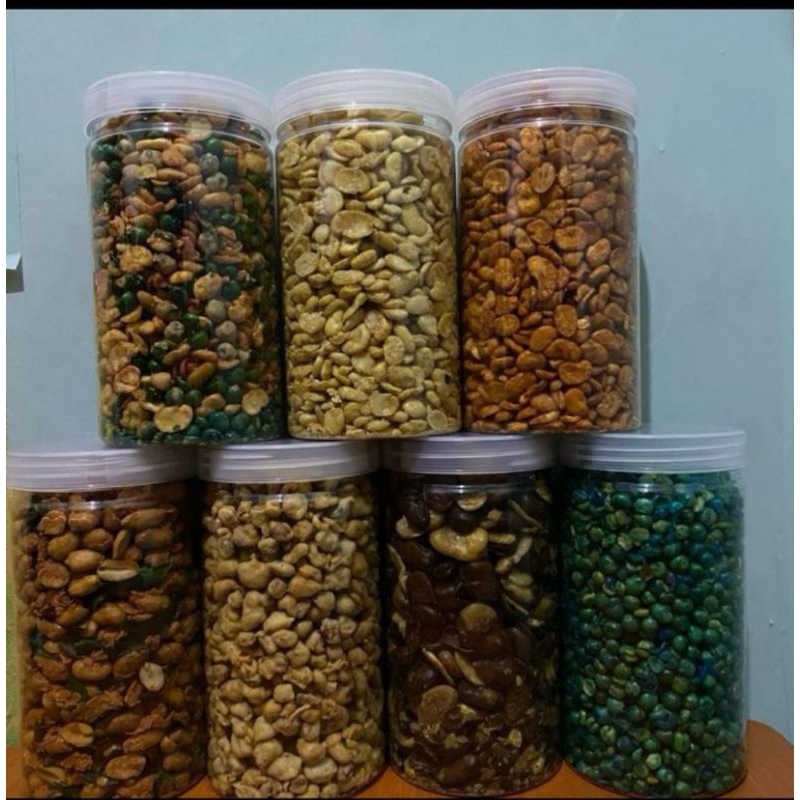 

Cemilan Kacang -Kue kering Kue lebaran Kemasan Toples 1Liter