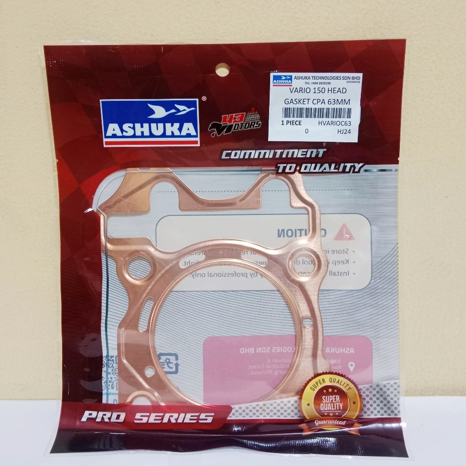 PAKING HEAD TEMBAGA ASHUKA VARIO 125 / 150 / PCX 150 59,60,61,62,63MM