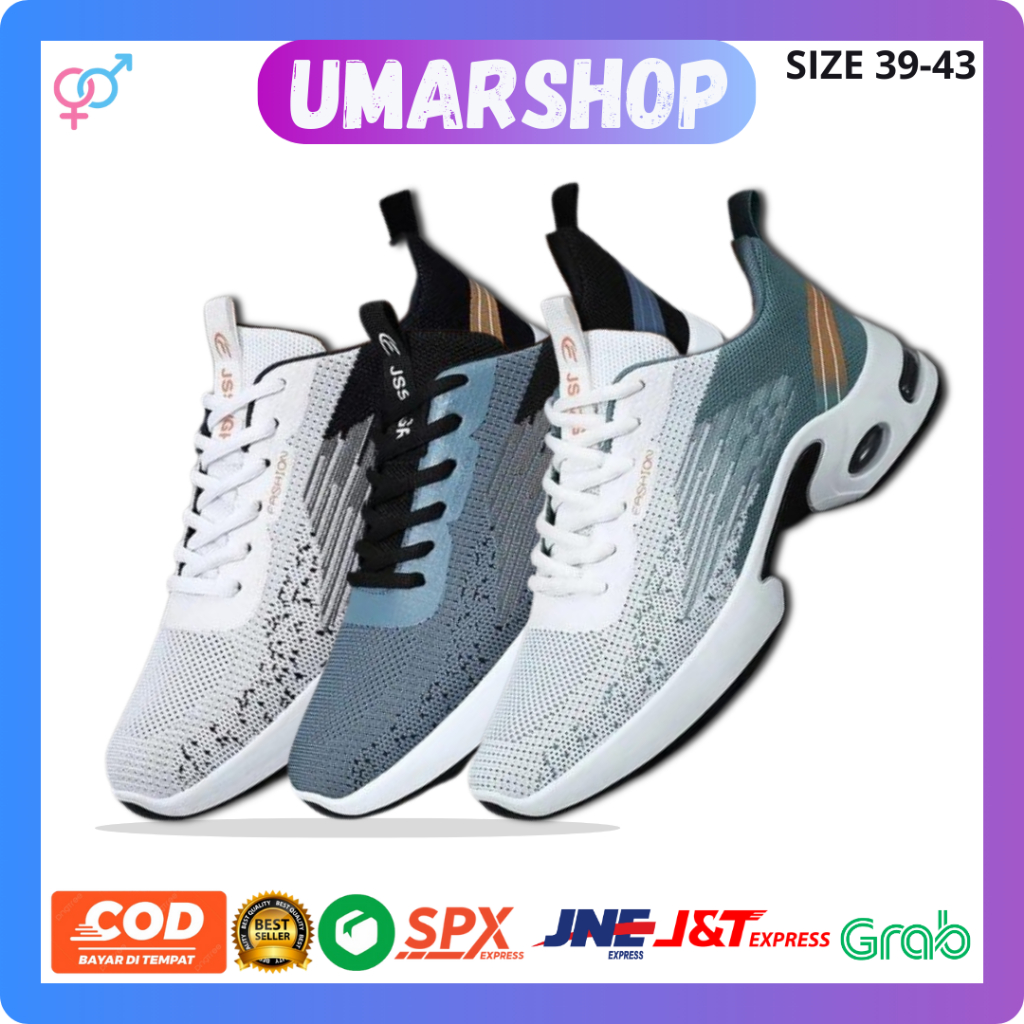 Sepatu Sneakers Sneker Casual Santai Olahraga Sport Joging Jogging Lari Sekolah Murah Original Keren