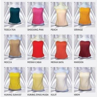 Kemben Bahan Kaos / Longtorso Resleting Samping Aneka Pilihan Warna