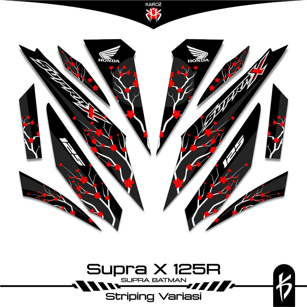 STRIPING SUPRA X 125 KARBU SKU 81 BATMAN STICKER STIKER HONDA SUPRA X 125 WAVE 125I SUPRA X 125R